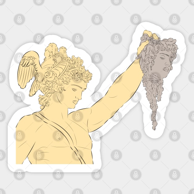 Perseus With The Head of Medusa Sticker by LiLian-Kaff